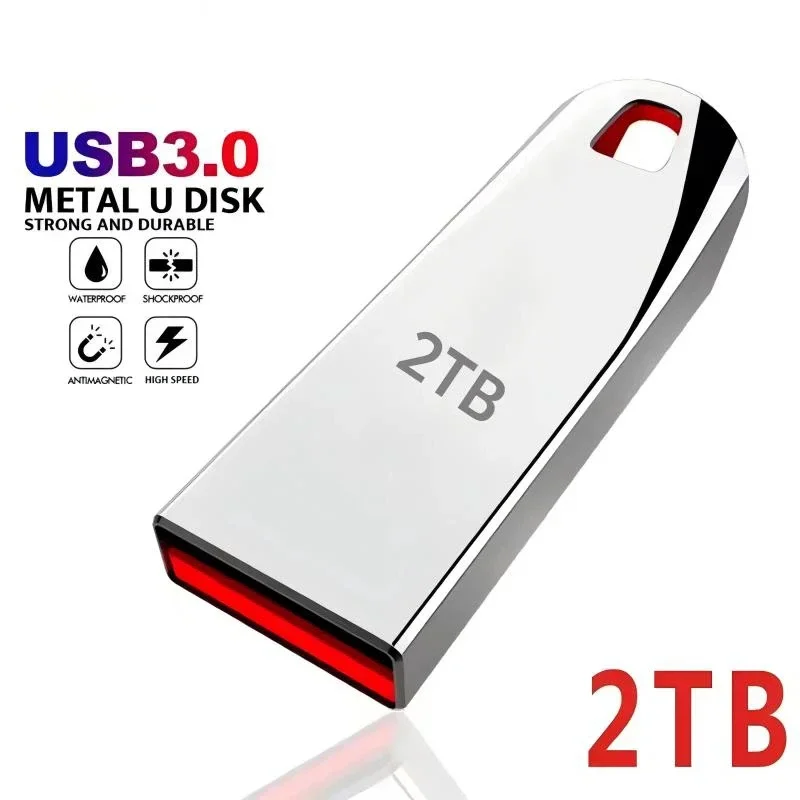Pen Drive USB 3.0 de Alta Velocidade, SSD Portátil, Disco U, Flash Drive 2TB 1TB 512G, Transferência Rápida de Dados, Cartão de Rede