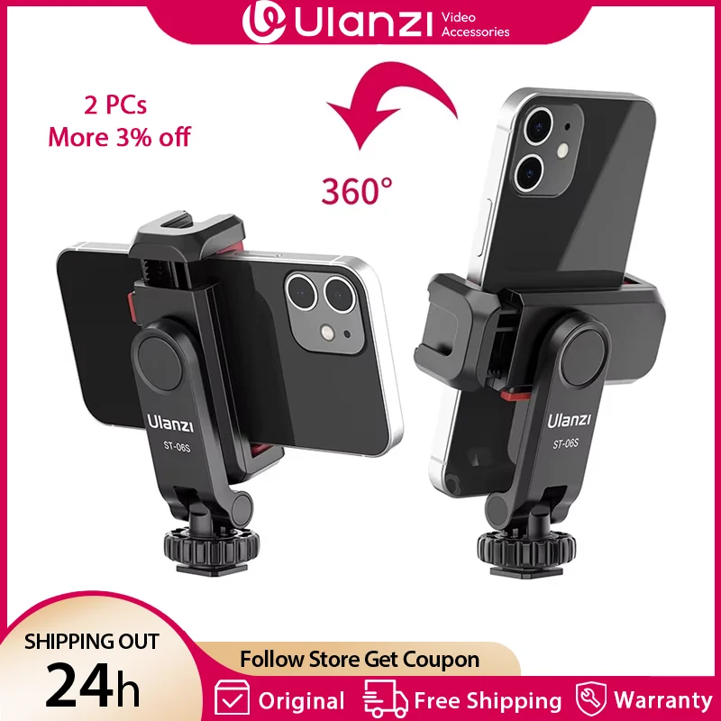 Ulanzi ST-06S suporte de montagem de telefone de tiro vertical para câmera dslr monitor montagem tripé braçadeira de montagem para smartphone vlog tiro Ulanzi ST-06S suporte de montagem de telefone de tiro vertical para câmera dslr monitor montagem tripé braçadeira de montagem para smartphone vlog tiro