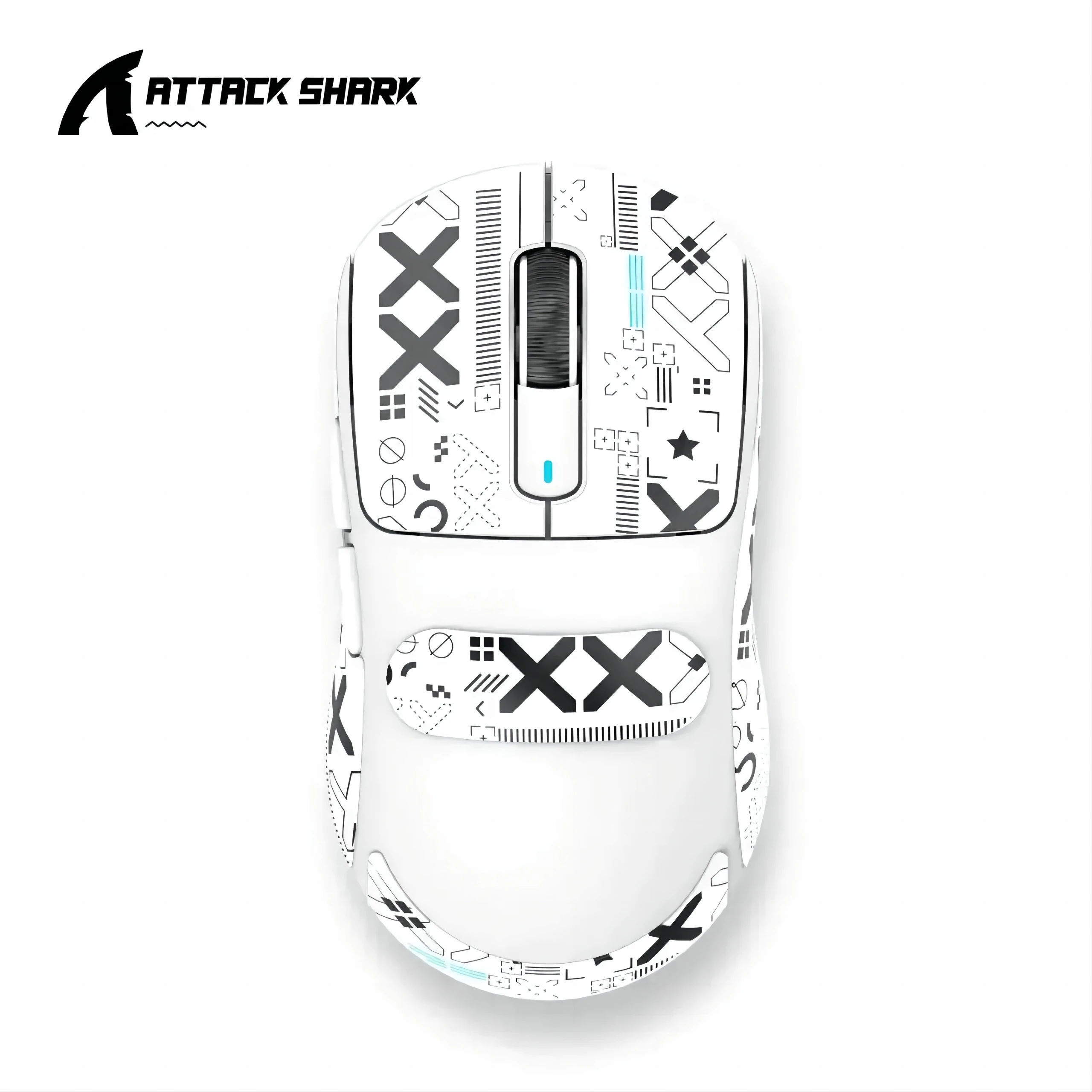 Atack Shark-Mouse leve para jogos sem fio, Mouse Tri-Mode, PC Laptop Win e Mac, X3 PAW3395, 26K DPI