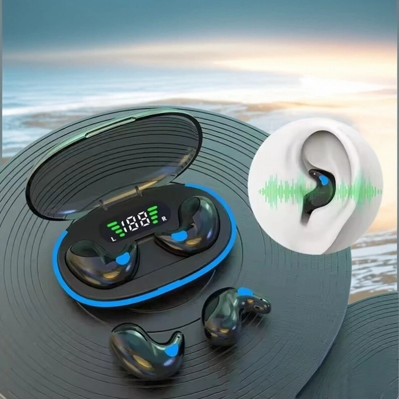 X55 sono invisível sem fio fone de ouvido tws bluetooth 5.3 fones escondidos ipx5 à prova dwaterproof água redução ruído esportes fone