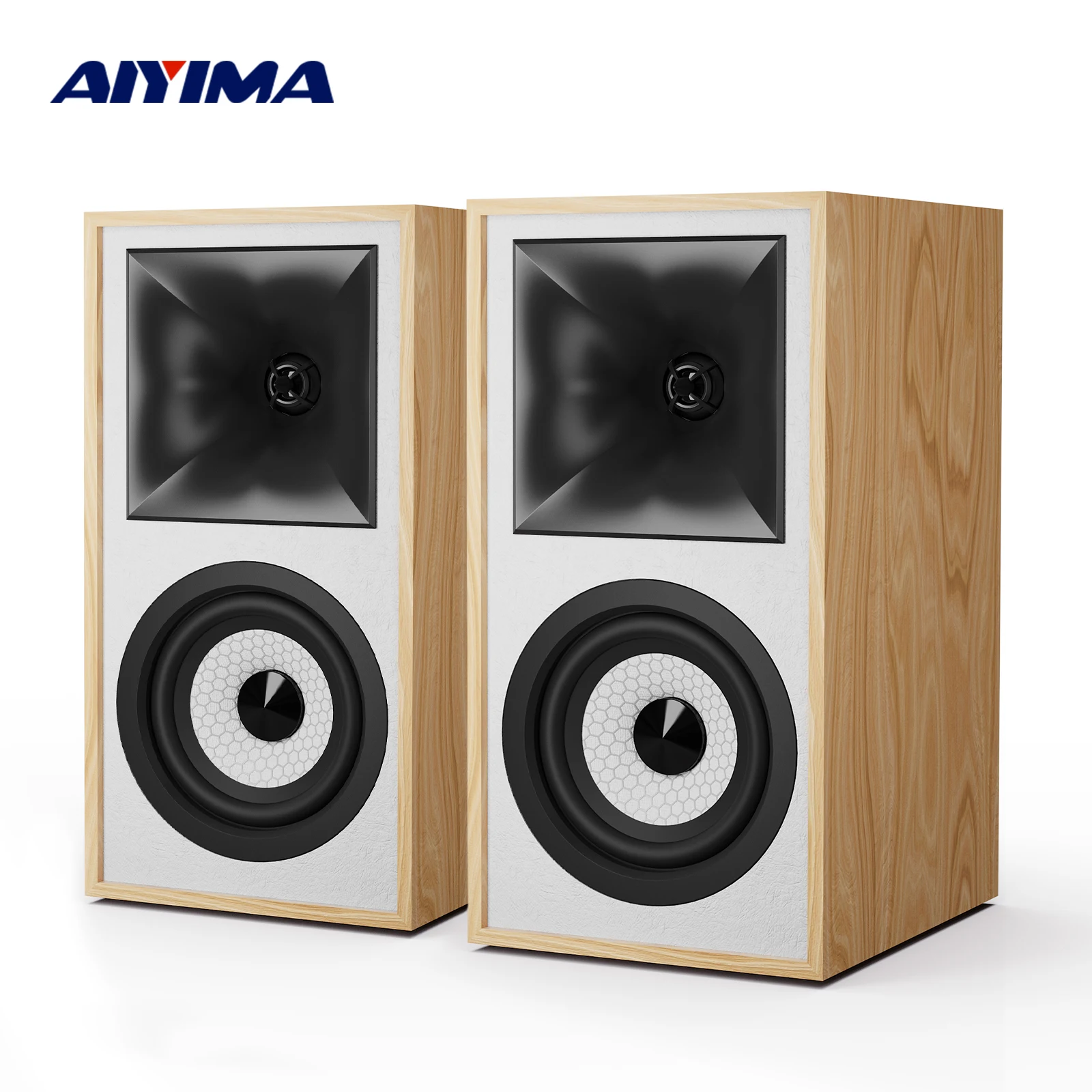 AIYIMA S4000 Caixa de Som Ativa para Estúdio, 40WX2, Bluetooth 5.0, Entrada RCA/XLR Balanceada, Saída para Subwoofer, em Madeira AIYIMA S4000 Caixa de Som Ativa para Estúdio, 40WX2, Bluetooth 5.0, Entrada RCA/XLR Balanceada, Saída para Subwoofer, em Madeira
