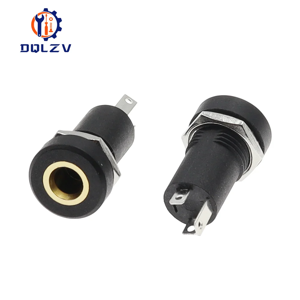 1/3/5 pces 3.5mm tomada de áudio estéreo 3 pólo montagem em painel de solda com conector de porca fone de ouvido soquete fêmea PJ-392A pj392a