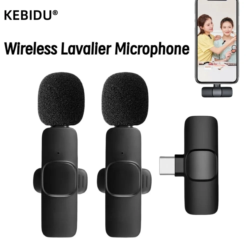 Microfone Lavalier Sem Fio 2.4G com Cancelamento de Ruído para Gravação de Áudio e Vídeo para iPhone/iPad/Android/Xiaomi/Samsung Microfone Lavalier Sem Fio 2.4G com Cancelamento de Ruído para Gravação de Áudio e Vídeo para iPhone/iPad/Android/Xiaomi/Samsung