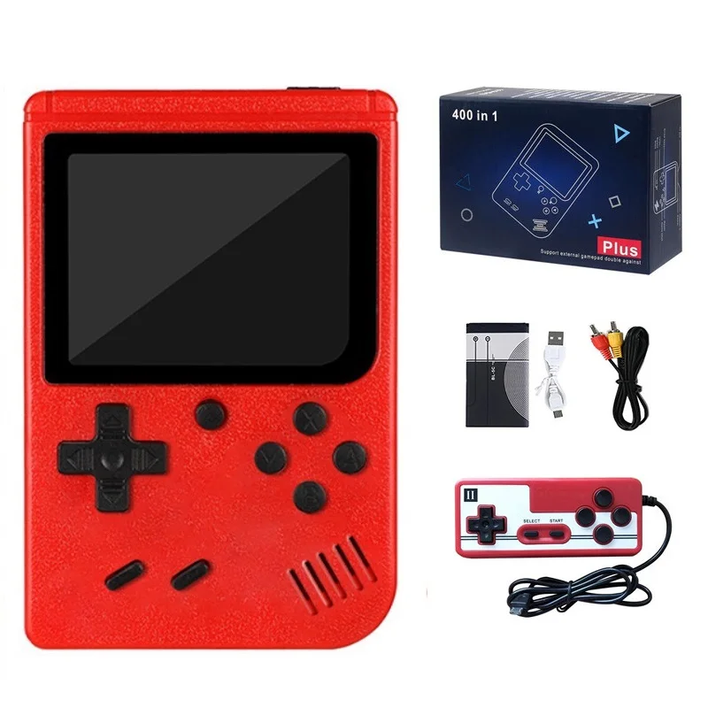 Console de Videogame Retro Clássico Portátil Mini de 5 Cores, Player de Jogos LCD de 8-Bit para Crianças com 400 Jogos Integrados, Presentes Consola