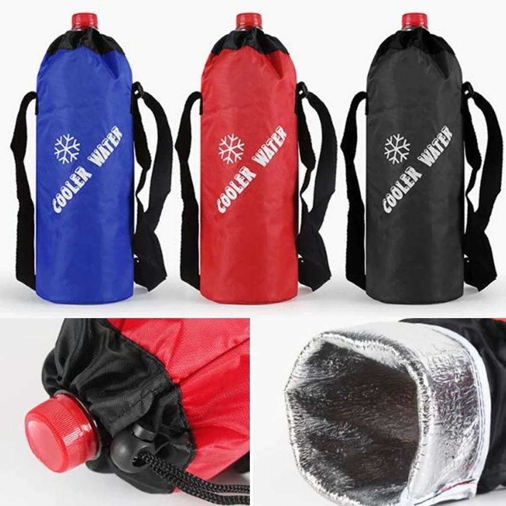 1pc cordão garrafa de água bolsa de alta capacidade isolado saco térmico ao ar livre viajar acampamento caminhadas sacos de água