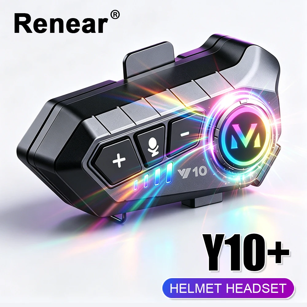 Fone de Ouvido Bluetooth Renear Y10 para Capacete de Moto, Universal para Celulares Android e iOS, À Prova de Poeira e Água para Uso Externo Fone de Ouvido Bluetooth Renear Y10 para Capacete de Moto, Universal para Celulares Android e iOS, À Prova de Poeira e Água para Uso Externo