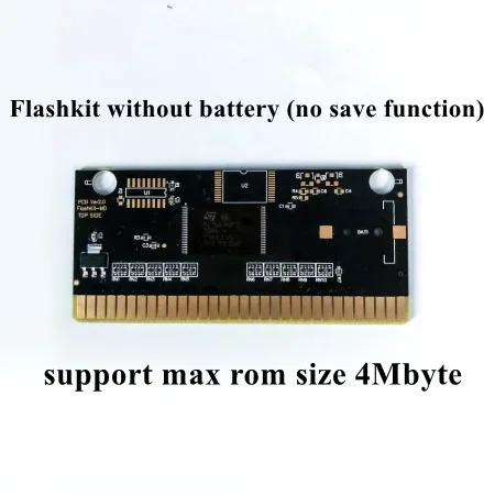 Cartão PCB regravável de tecnologia KY para MD FlashKit, com revestimento de ouro sem eletrólise, para cartucho de console de videogame Sega Megadrive Genesis
