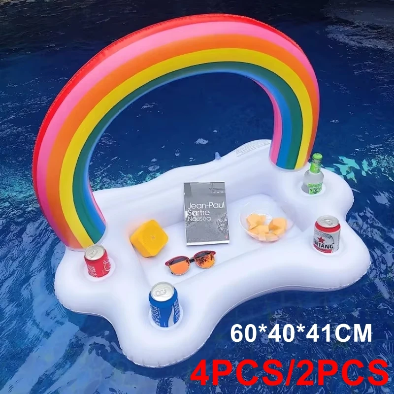Brinquedos Infláveis de Verão, Cooler para Bebidas, Bandeja de Bar, Flutuador para Praia e Piscina, Brinquedos Aquáticos Infláveis