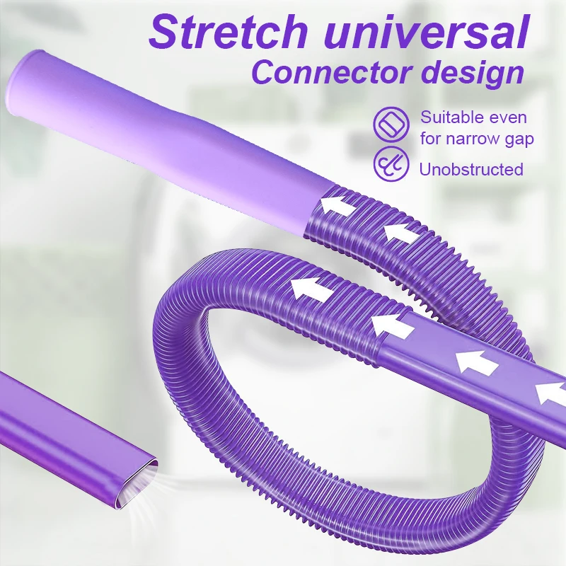 Kit de Limpeza de Dutos de Secadora Aprimorado (1 unidade): Escova de Limpeza Profunda com Acessório Universal para Mangueira de Aspirador, para Remoção de Fiapos, Compatível com Todos os Aspiradores