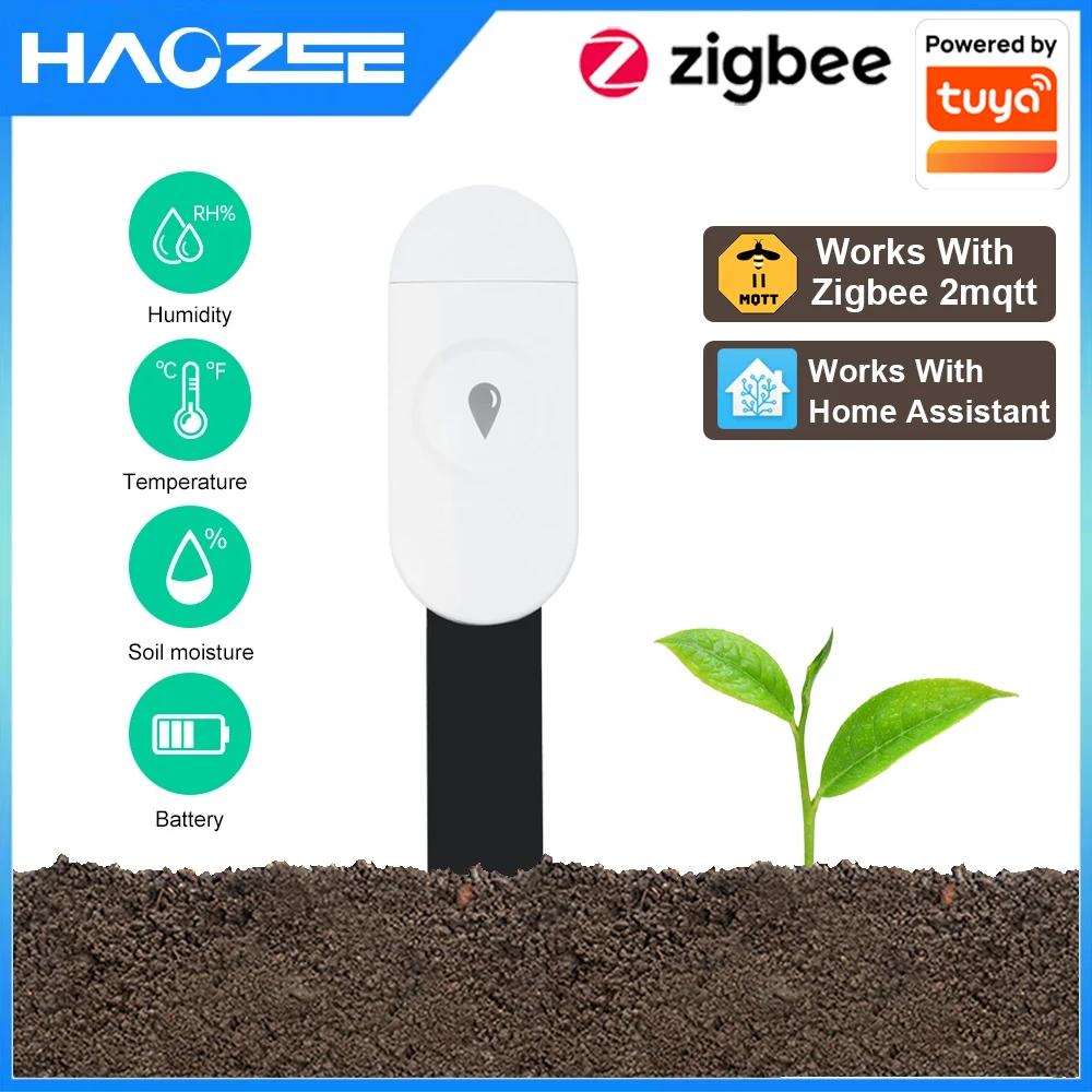 Zigbee temperatura umidade detector de umidade inteligente testador de solo sensor de umidade telefone app monitor em tempo real para casa jardim Zigbee temperatura umidade detector de umidade inteligente testador de solo sensor de umidade telefone app monitor em tempo real para casa jardim