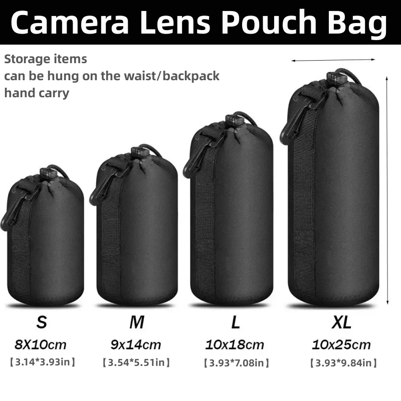 Bolsa para lente de câmera rf11, à prova d'água, lente de vídeo, capa protetora com cordão macio para canon, sony, nikon, para a maioria das câmeras slr digitais Bolsa para lente de câmera rf11, à prova d'água, lente de vídeo, capa protetora com cordão macio para canon, sony, nikon, para a maioria das câmeras slr digitais