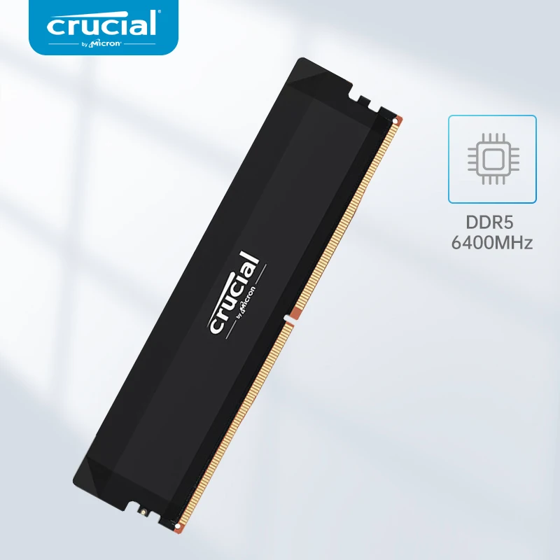 Memória Crucial Pro DDR5 RAM 16GBx1/16GBx2 6400MHz 6000MHz para Desktop Gaming Intel XMP 3.0 & AMD EXPO para PC Gamer