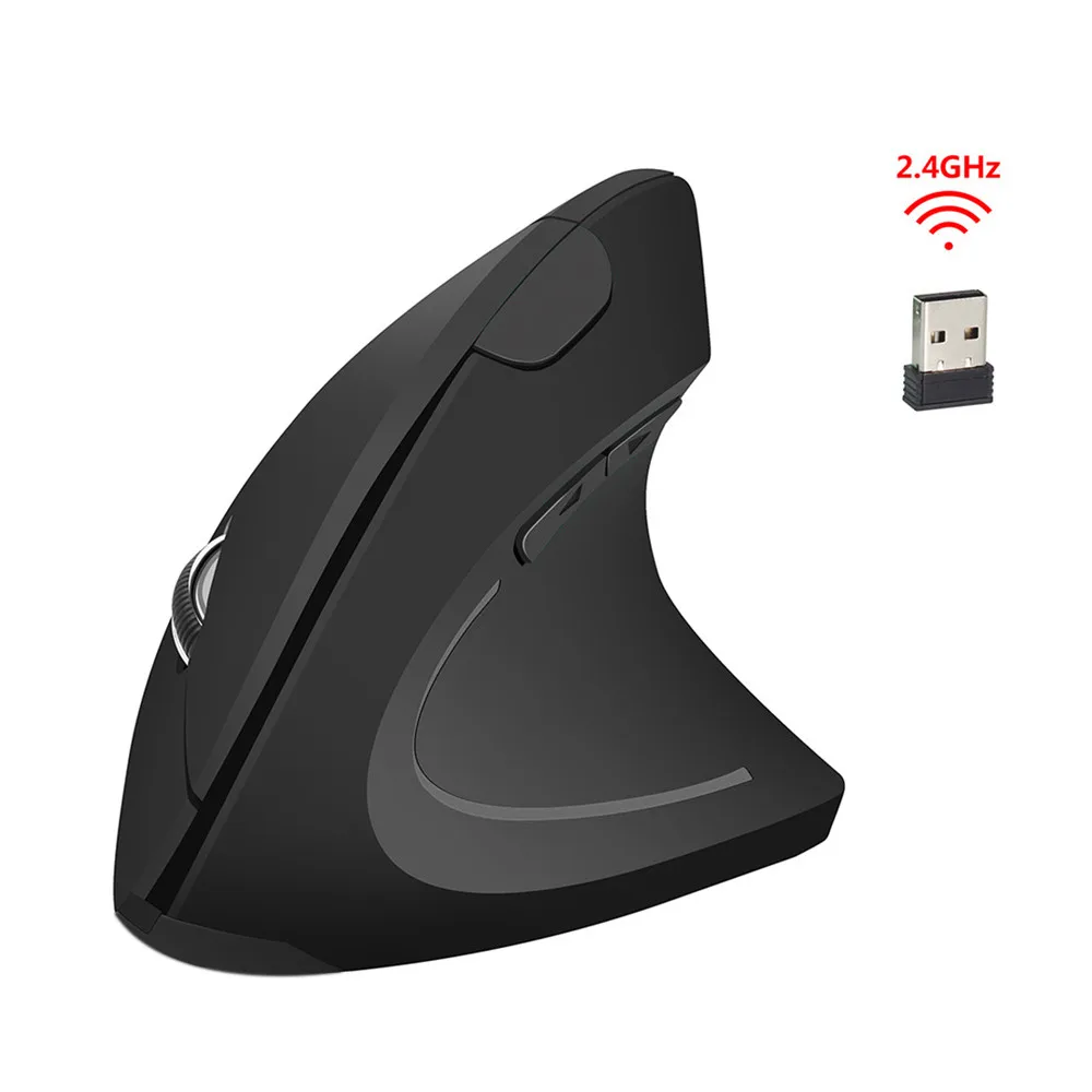 Mouse Ergonômico Vertical Sem Fio para Gamer, Mão Direita, USB, Computador, PC, Laptop, Casa, Escritório, 2.4G