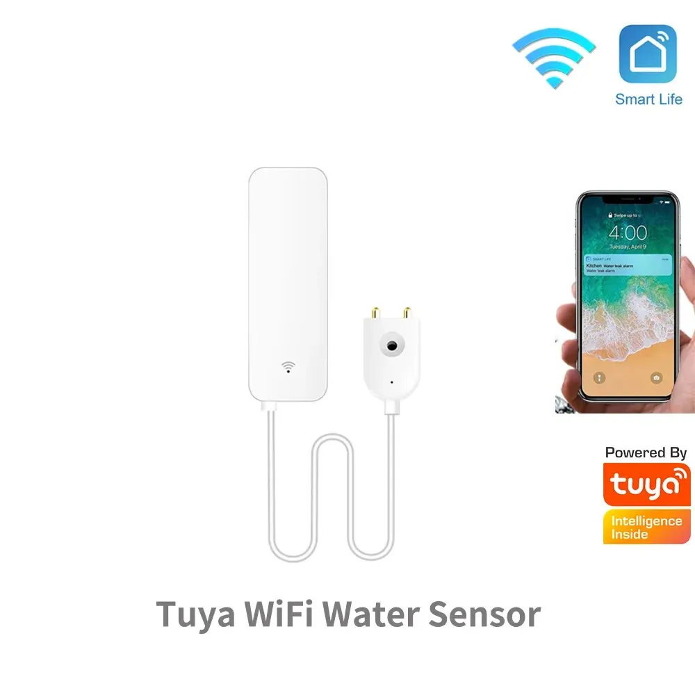 Tuya wifi zigbee sensor de água inteligente controle remoto para automação residencial inteligente via smartlife não suporta alexa ou google home