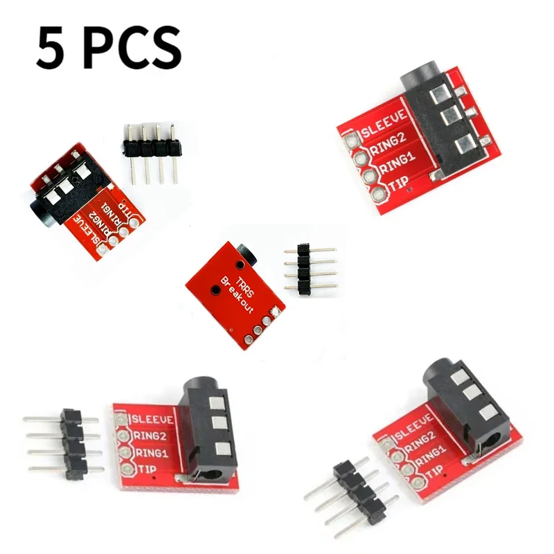 5 PCS TRRS 3.5mm Soquete de Áudio Jack Breakout Fone de Ouvido de Áudio de Vídeo MP3 Jack Módulo Profissional Placa de 3.5 MM