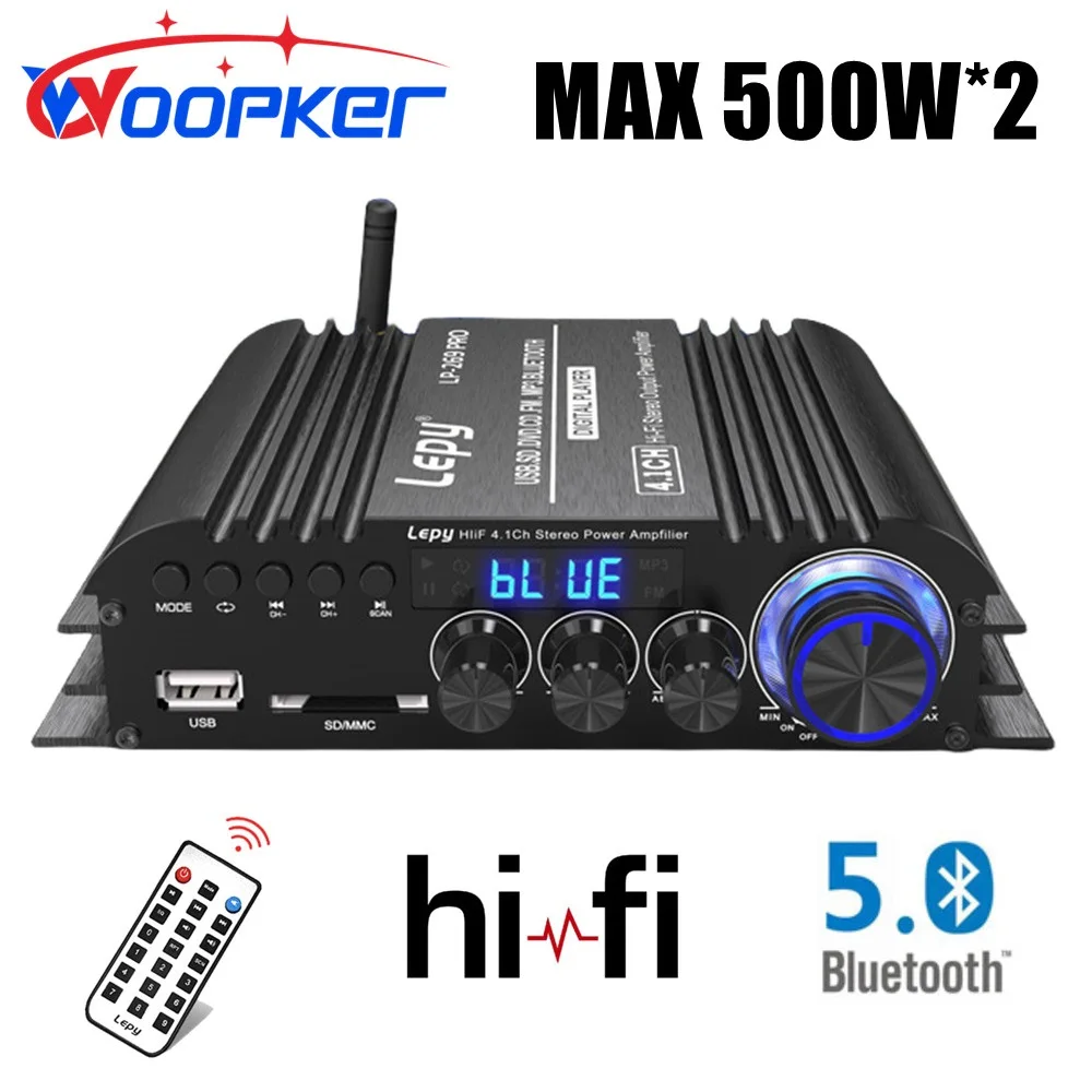 Woopker LP-269PRO Amplificador de 4.1 canais Bluetooth 5.0 Coaxial em USB SD Função FM Subwoofer Saída Amplificador de home theater Woopker LP-269PRO Amplificador de 4.1 canais Bluetooth 5.0 Coaxial em USB SD Função FM Subwoofer Saída Amplificador de home theater