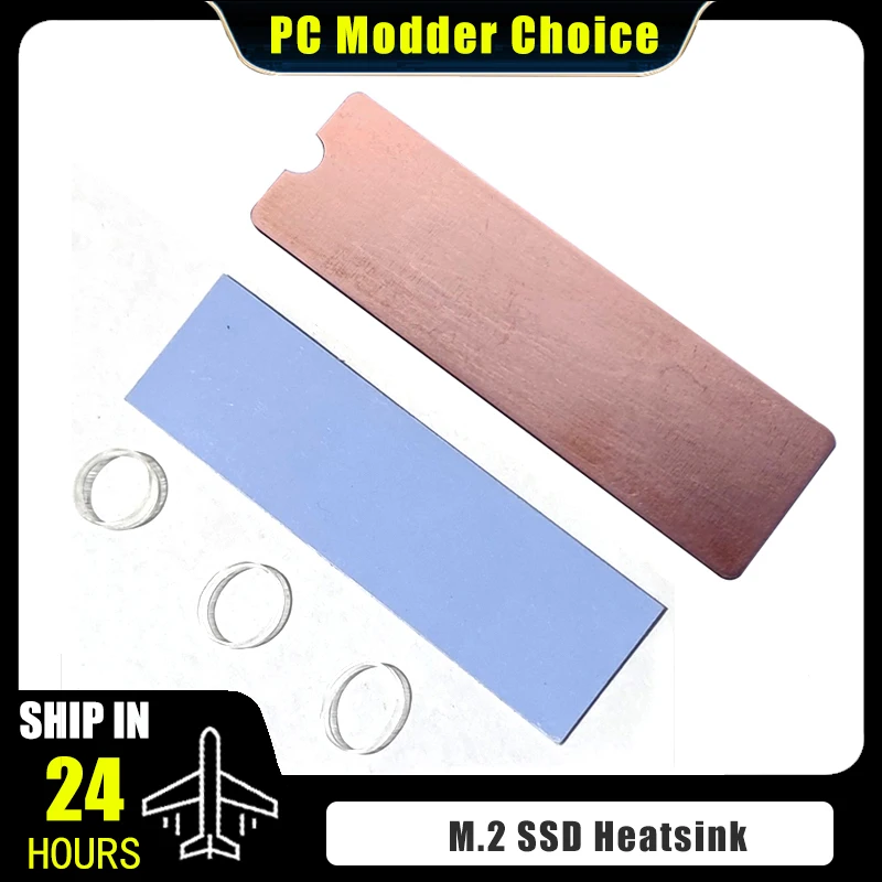Dissipador de calor pc m.2 ssd nvme ngff m2 2280, disco de estado sólido, dissipador de calor de cobre puro b80, radiador refrigerador fino para desktop/notebook