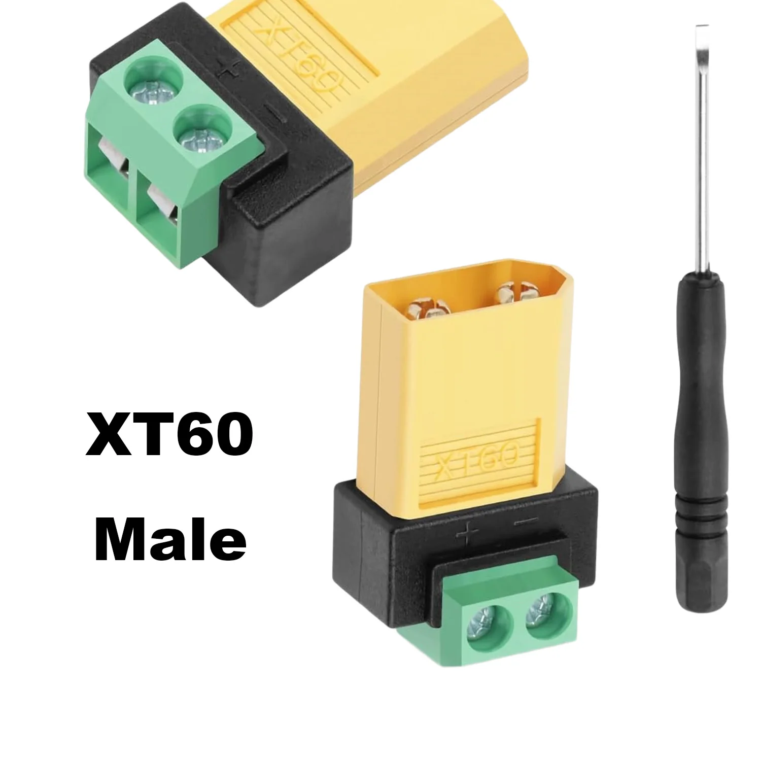 Xt60 macho para terminal de 2 pinos, adaptador de conexão rápida, conector de carregamento sem solda para drone, carregador de equilíbrio fpv, bateria lipo solar