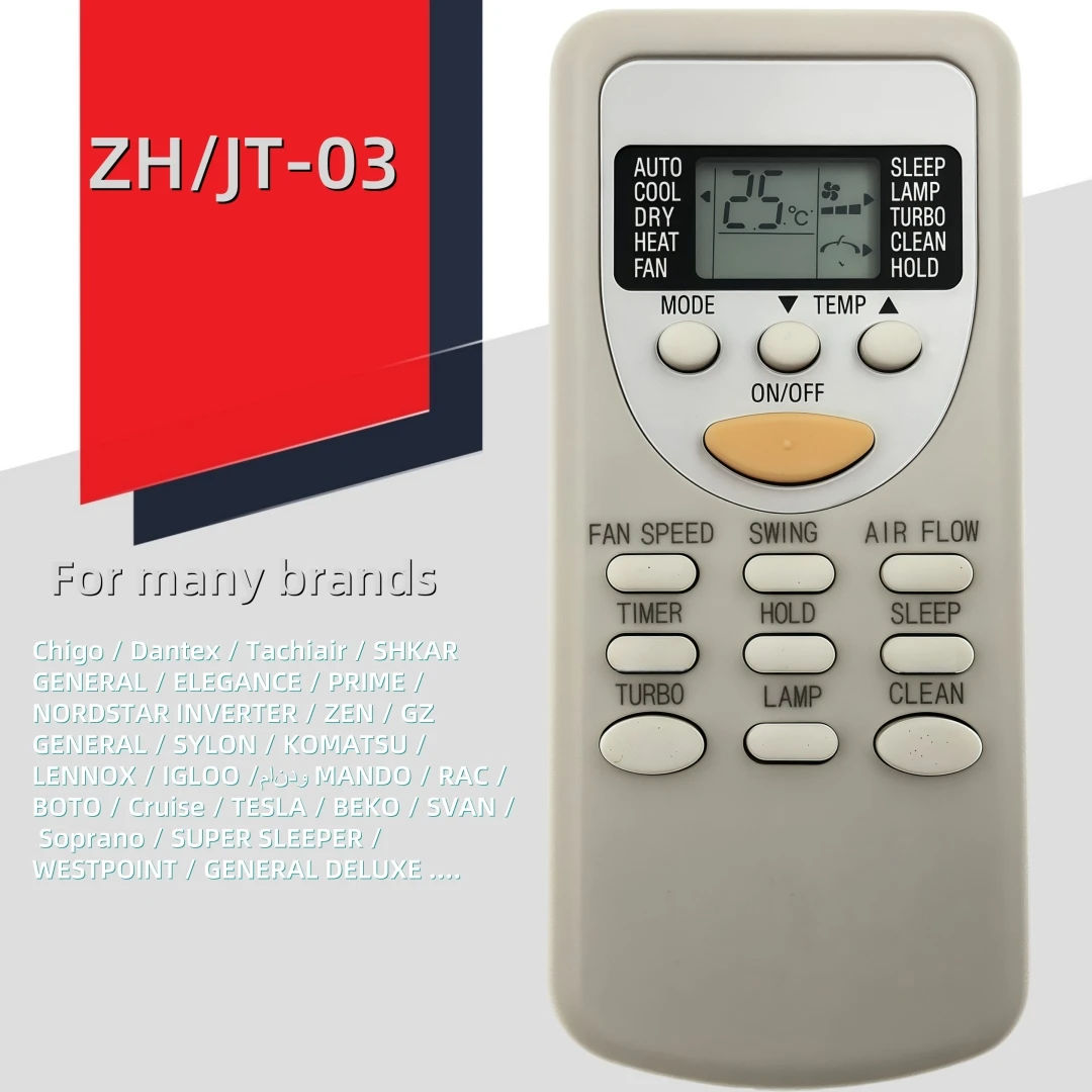 Controle Remoto ZH/JT-03 Para Chigo ماندو MANDO / GE / Beko / TESLA / SVAN / LENNOX / Soprano Split Portátil AC Ar Condicionado