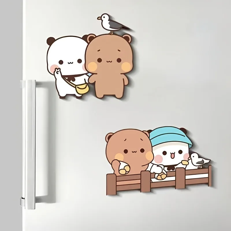Bonito bubu dudu ímãs de geladeira kawaii panda yier ímãs de geladeira adesivo decoração para casa adesivo criativo anime acessórios para casa