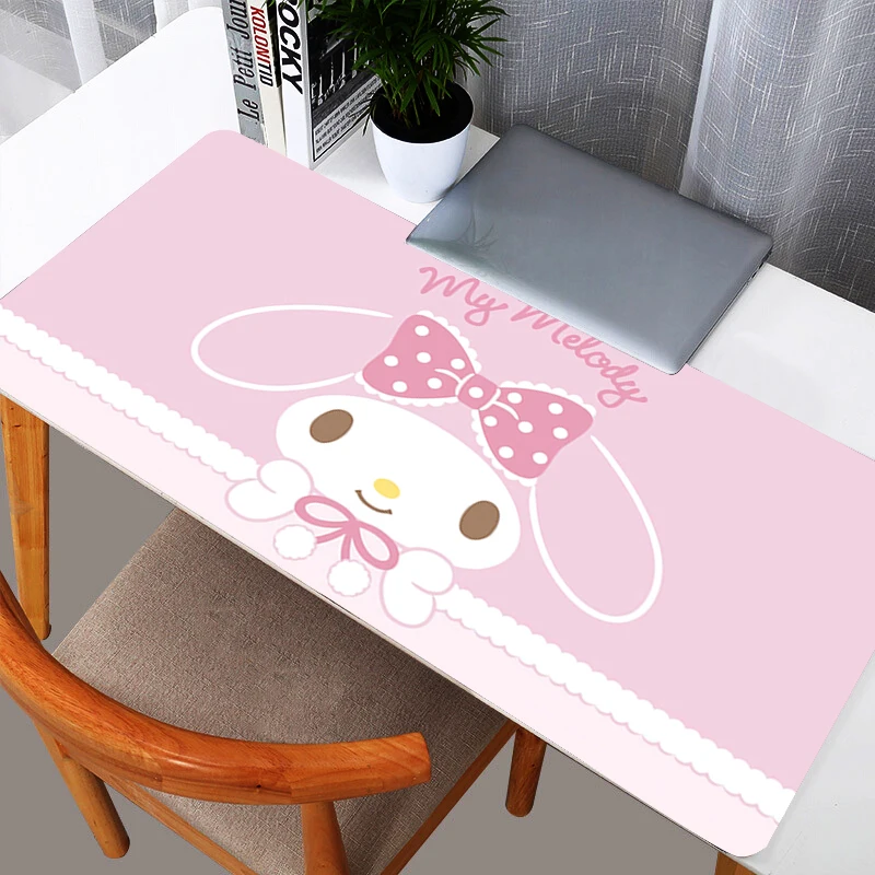 Mouse Pad Gamer My Melody Grande e Durável, Tapete de Mesa para Teclado Gamer, Carpete de Mesa, Mousepad XXL 900x400 para Computador