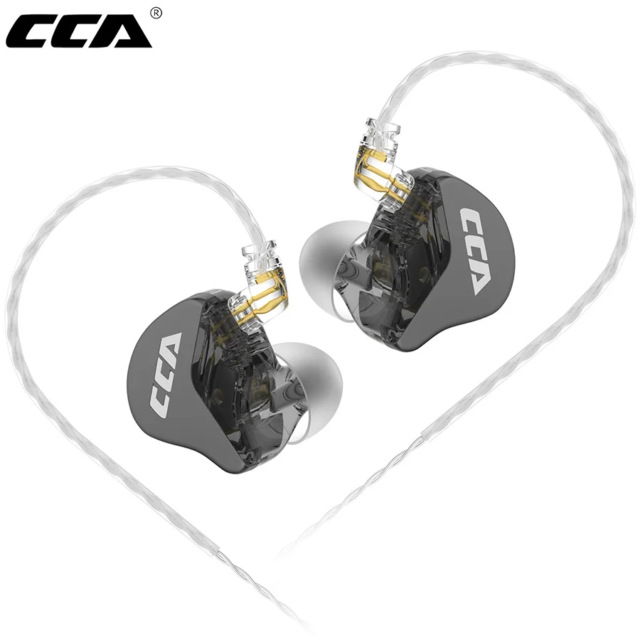 Cca cra fone de ouvido com fio pendurado no ouvido alta fidelidade fones monitor cancelamento ruído esporte gamer cabo destacável