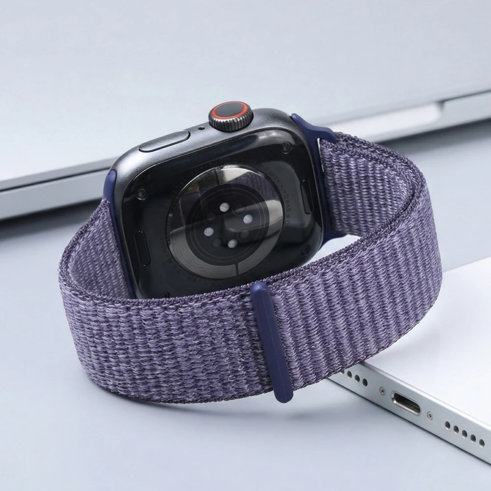 Nova Pulseira de Nylon para Apple Watch Band 12 11 42mm 46mm 44mm 40mm 41mm 45mm 49mm Bracelete Correa iWatch 10 9 8 7 6 SE3 Ultra 4
