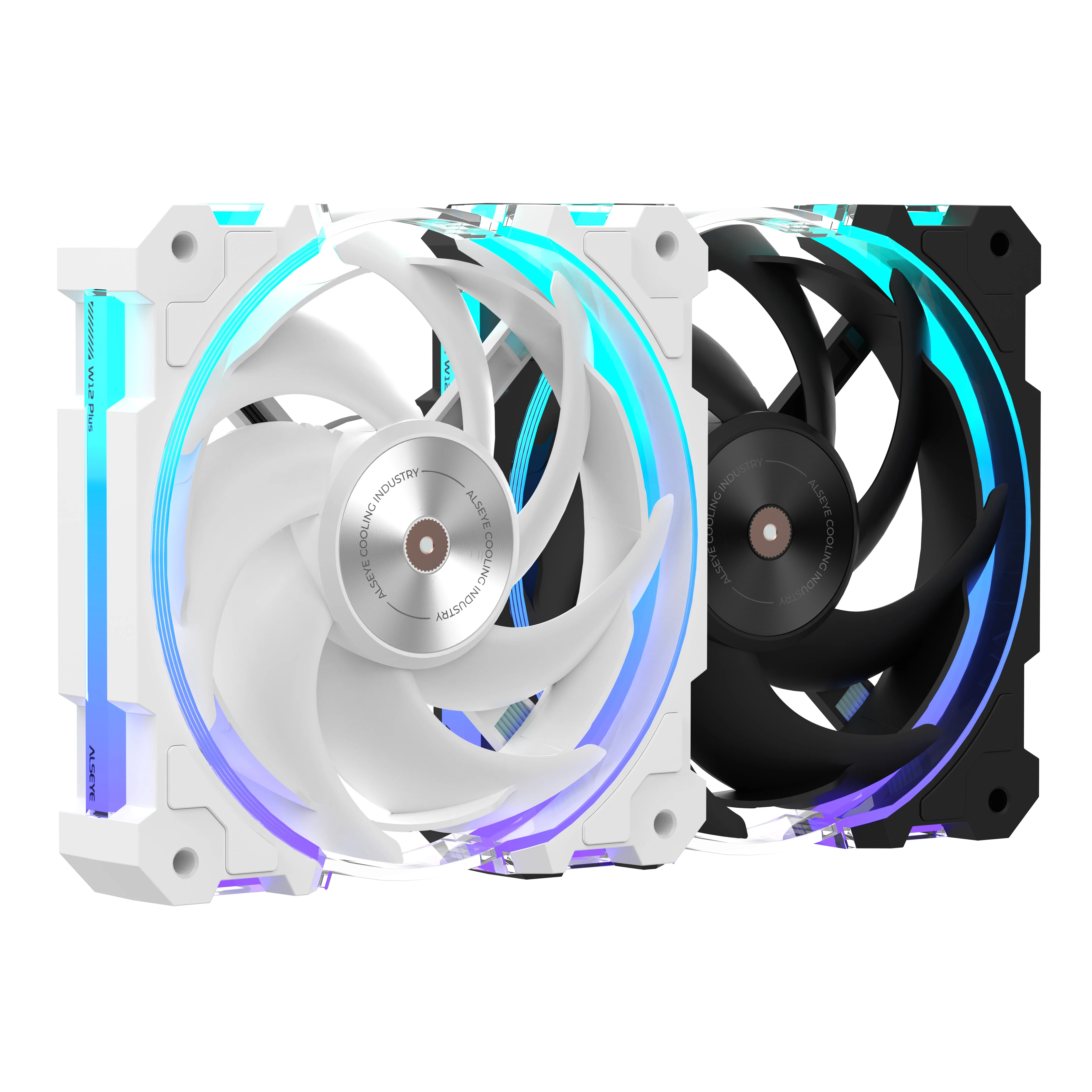 Ventilador de Resfriamento para Gabinete de Computador ALSEYE W12PLUS 12CM com Sincronização de Luz ARGB e Controle Inteligente de Temperatura PWM, Ventilador Silencioso