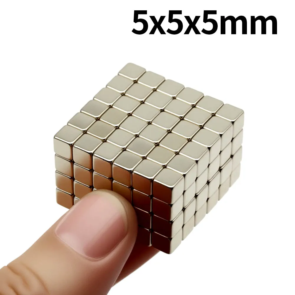 Ímã de neodímio super forte 5x5x5mm n35 ndfeb bloco imanes magnético permanente ímãs poderosos ímã de geladeira