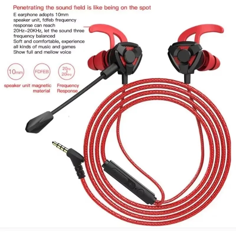 Fone de ouvido gamer com fio, fone de ouvido para jogos com microfone para pubg, ps4, csgo, telefone, tablet, laptop, jogo universal