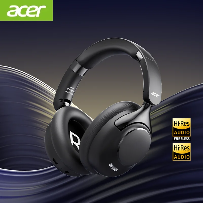 Fones de Ouvido Sem Fio Bluetooth Acer ANC OHR524 360 ° Fones de ouvido com som surround para jogos, fones de ouvido esportivos com redução de ruído e microfone HD Fones de Ouvido Sem Fio Bluetooth Acer ANC OHR524 360 ° Fones de ouvido com som surround para jogos, fones de ouvido esportivos com redução de ruído e microfone HD