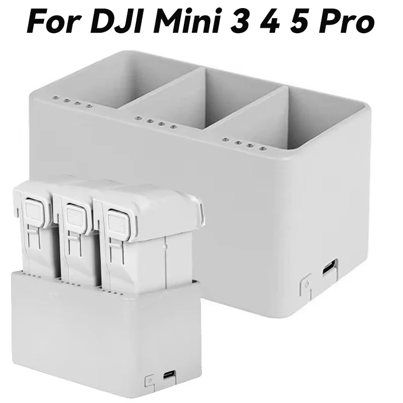 Hub de carregamento bidirecional de três canais para dji mini 5 pro/mini 4 pro/mini 3 pro carregador de bateria acessórios para drones
