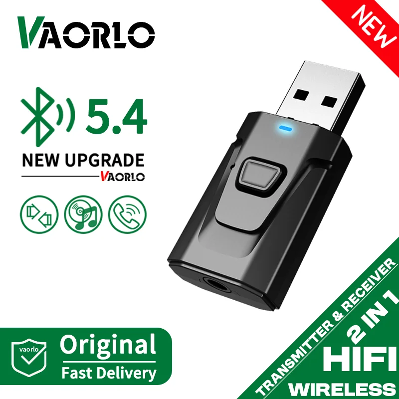 Usb bluetooth 5.4 transmissor de áudio receptor microfone adaptador sem fio 3.5mm aux/rca para tv pc fone de ouvido estéreo casa carro música alta fidelidade