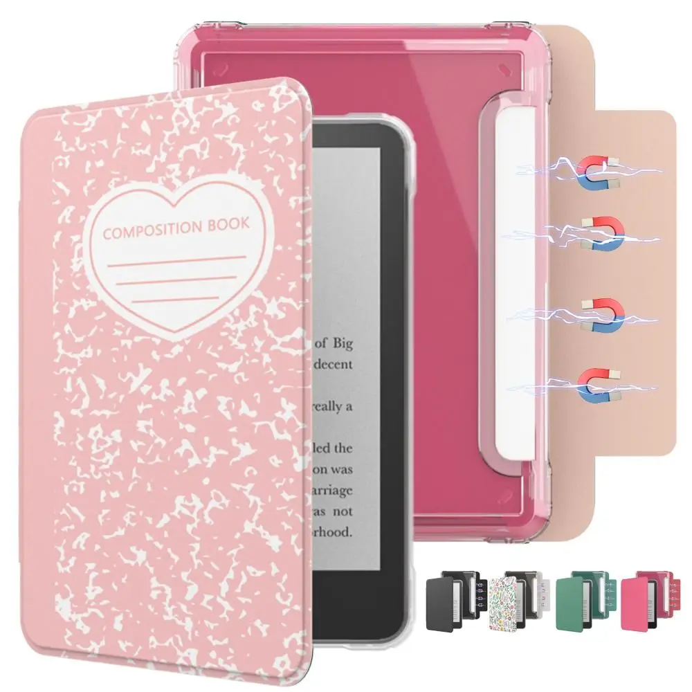 Auto wake/sleep e-reader caso destacável acrílico capa magnética inteligente para kindle paperwhite 12th gen 2024 7 polegada colorsoft
