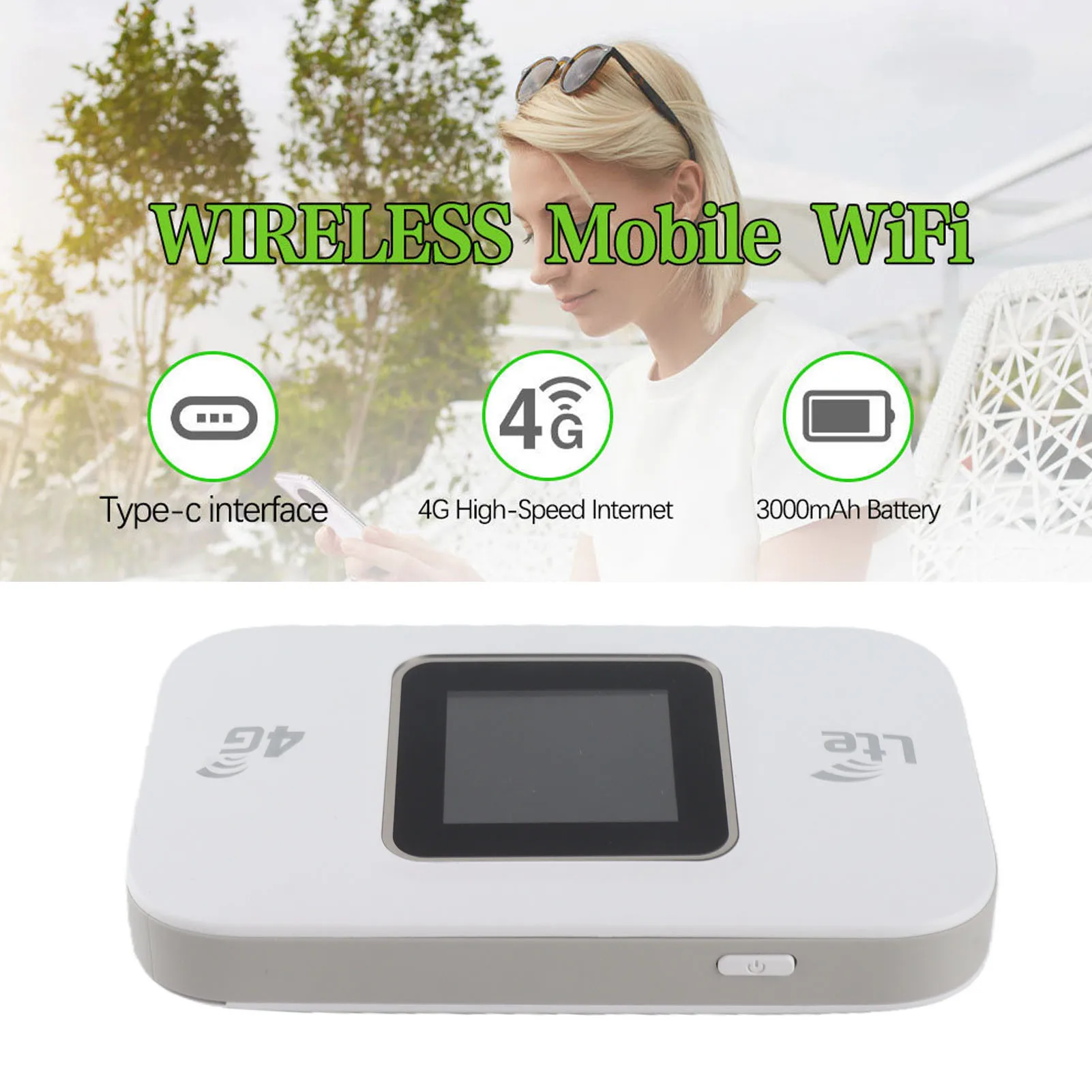 4g lte wifi modem hotspot profissional 300mbps tela colorida de alta velocidade 4g roteador wi-fi móvel para celular portátil tablet