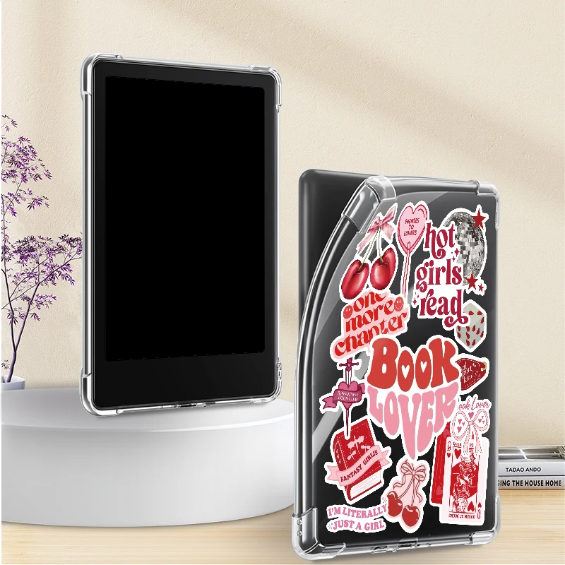 Capa macia transparente de TPU, projetada especificamente para leitores eletrônicos Kindle/Kobo, compatível com Kindle 10/11/12 e Kobo Clara Color.