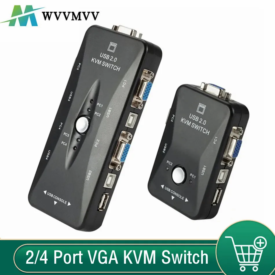 2/4 portas vga kvm switch 1080p usb 2.0 vga divisor mouse teclado impressora pendrive compartilhar caixa de comutador 4 em 1 saída kvm switch 2/4 portas vga kvm switch 1080p usb 2.0 vga divisor mouse teclado impressora pendrive compartilhar caixa de comutador 4 em 1 saída kvm switch