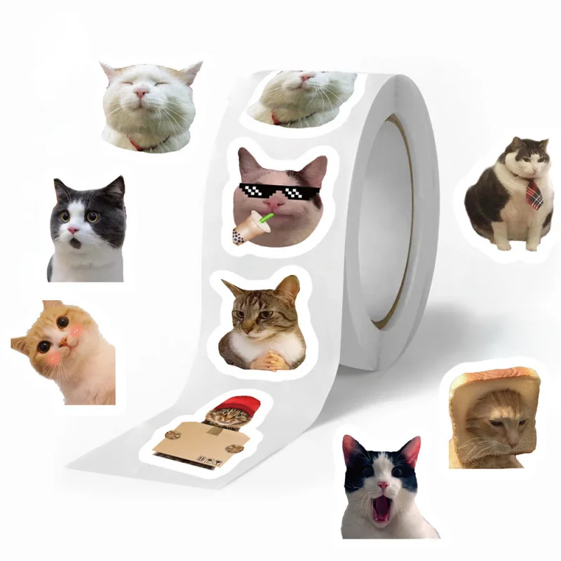 100-500 pçs engraçado gato graffiti dos desenhos animados crianças adesivo telefone portátil notebook diy decorativo adesivo à prova dwaterproof água crianças brinquedo decoração