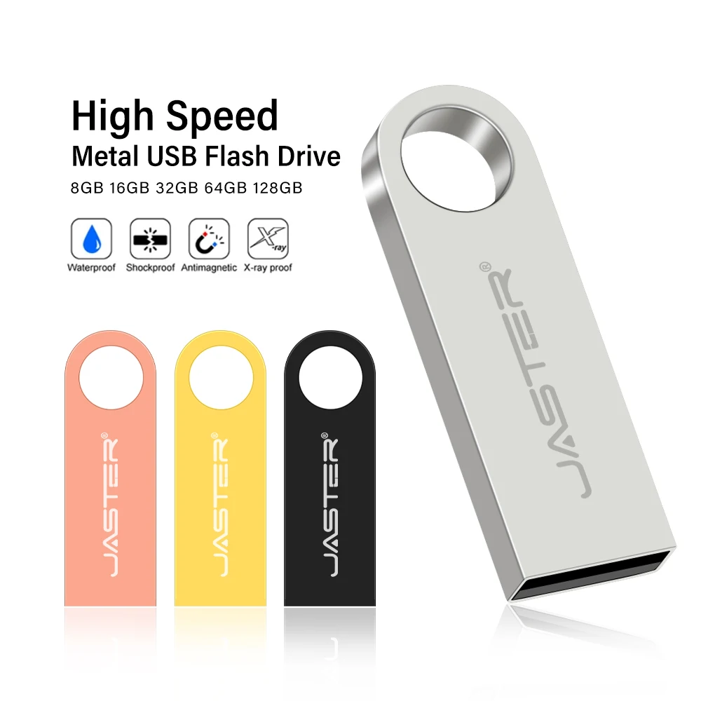 Pen Drive USB de Metal 8GB 16GB 32GB 64GB 128GB de Alta Velocidade, Pen Drive à Prova d'Água com Chaveiro, Presente, Pen Drive de Metal Pen Drive USB de Metal 8GB 16GB 32GB 64GB 128GB de Alta Velocidade, Pen Drive à Prova d'Água com Chaveiro, Presente, Pen Drive de Metal