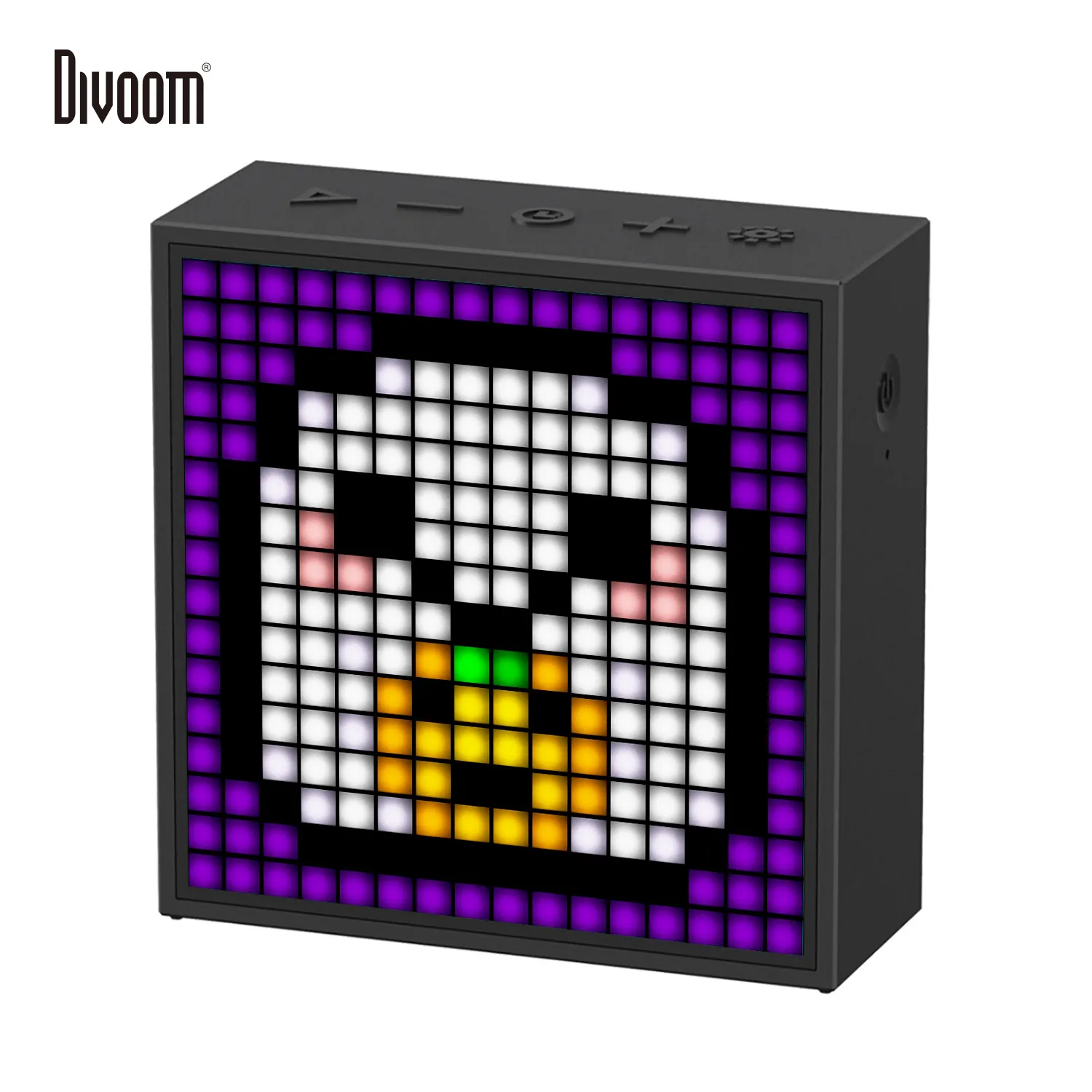 Caixas de Som Divoom Timebox Evo Bluetooth Sem Fio com Relógio Despertador e Display LED Programável para Criação de Pixel Art - Presente Único
