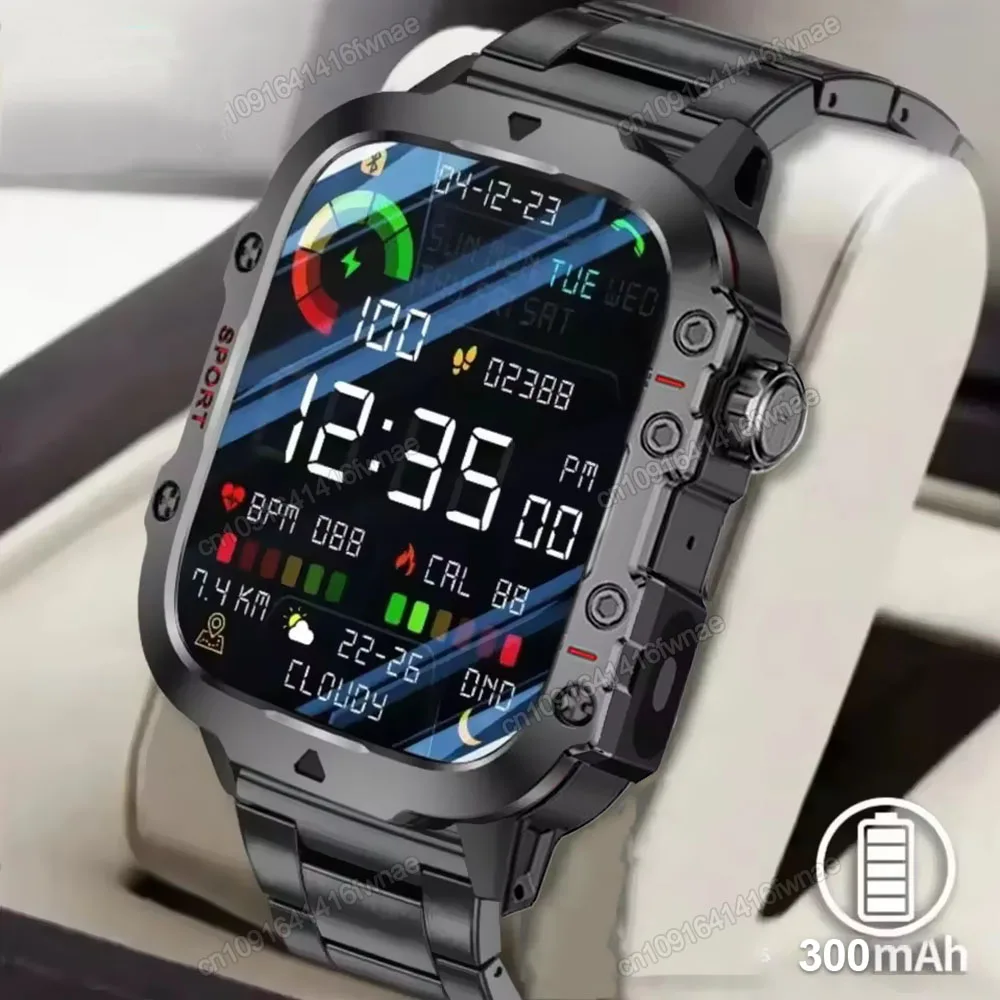 2026 relógio inteligente militar robusto relógio ao ar livre masculino lanterna led 2.01 ''hd tela de toque voz bluetooth chamada smartwatch presentes 2026 relógio inteligente militar robusto relógio ao ar livre masculino lanterna led 2.01 ''hd tela de toque voz bluetooth chamada smartwatch presentes