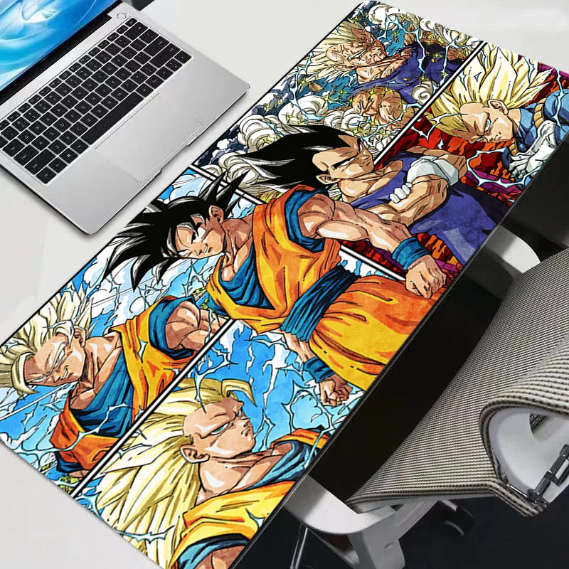 Mouse Pad Dragon Ball Z Kawaii DBZ Anime Menina Fofa para Gabinete Gamer, Tapete de Mesa para Computador, Acessórios de Jogos para Teclado, Mousepad