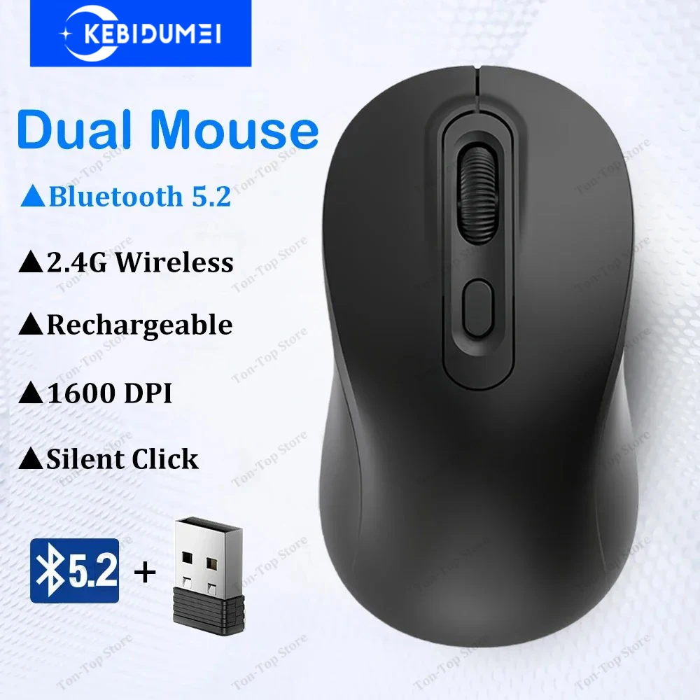 Bluetooth 5.2 mouse 2.4g mouse sem fio recarregável modo duplo mouse para jogos silencioso 1600 dpi ratos para computador portátil macbook pro Bluetooth 5.2 Mouse 2.4G Wireless Mouse Rechargeable Dual Mode Gaming Mouse Bluetooth 5.2 mouse 2.4g mouse sem fio recarregável modo duplo mouse para jogos silencioso 1600 dpi ratos para computador portátil macbook pro Bluetooth 5.2 Mouse 2.4G Wireless Mouse Rechargeable Dual Mode Gaming Mouse