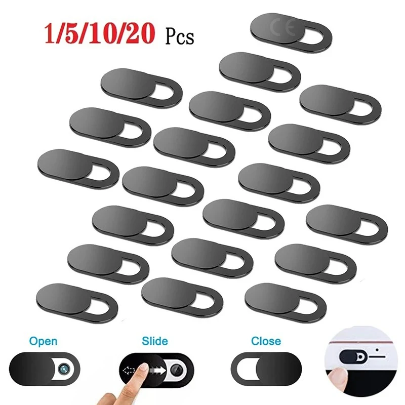 20/10/5/1 pçs capa deslizante webcam portátil câmera capa slider telefone antiespionagem para ipad pc macbook tablet lentes privacidade adesivo