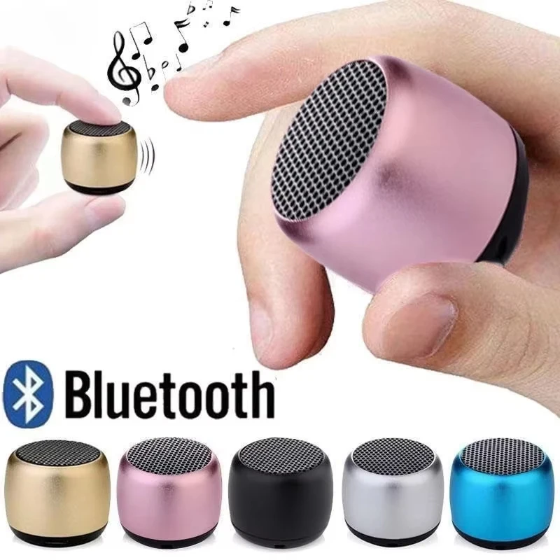 Caixa de Som Bluetooth Portátil M1, Mini USB, Subwoofer de Metal, Player de Áudio com Microfone Sem Fio