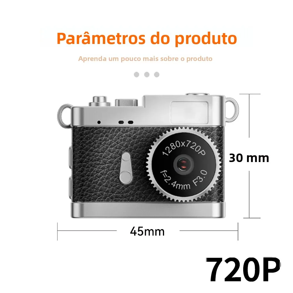 Câmera Digital Retrô S142 com Gravador de Vídeo 720P, Luz LED de Preenchimento, Tela IPS de 0,96 Polegadas, Câmera Digital Mini Portátil Câmera Digital Retrô S142 com Gravador de Vídeo 720P, Luz LED de Preenchimento, Tela IPS de 0,96 Polegadas, Câmera Digital Mini Portátil