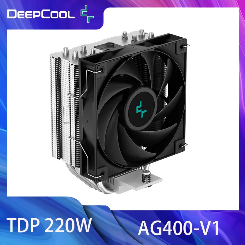 Deepcool ag400 cpu cooler 12cm ventilador 4pin pwm tdp 220w cpu dissipador de calor refrigerador de ar para intel lga1700/1200/1151/1150/1155 amd am5/am4