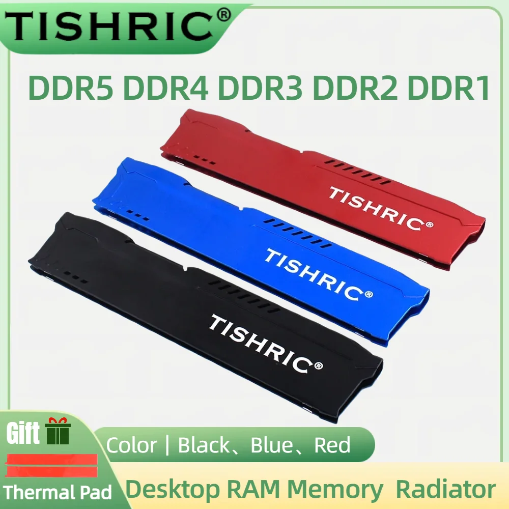 TISHRIC Radiador de Memória RAM DDR5 DDR4 DDR3 DDR2 DDR1 para Desktop Dissipador de Calor Almofada de Resfriamento para Computador Desktop