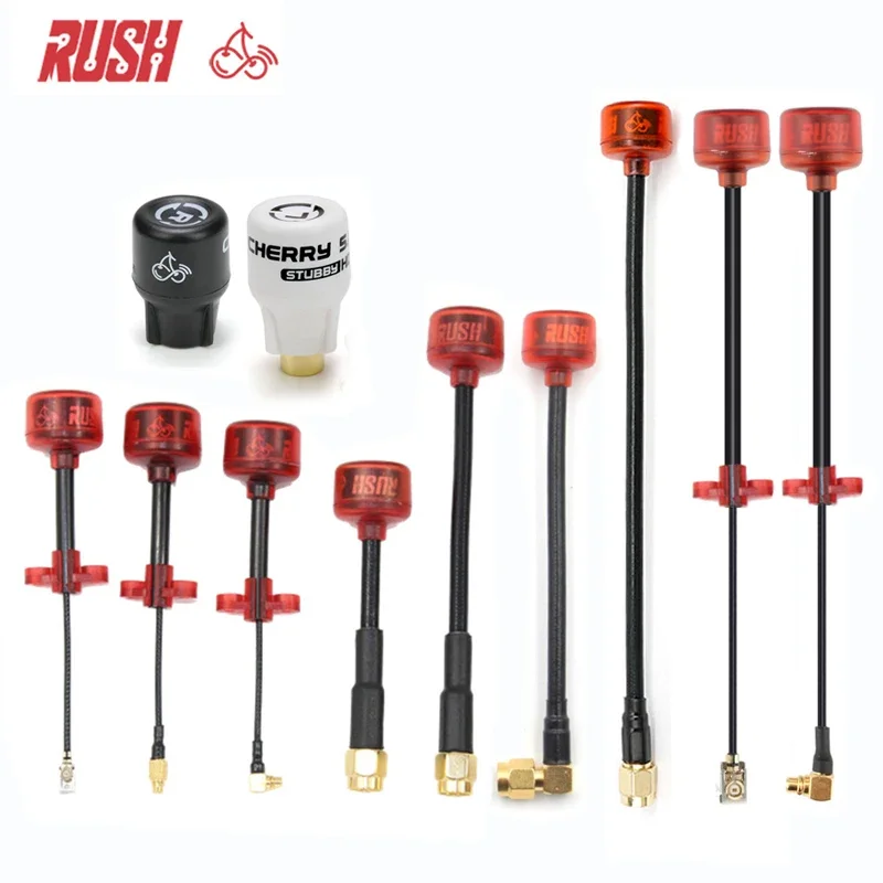 Antena FPV RUSHFPV Cherry/Antena VTX | 5.8G LHCP/RHCP | Alcance Longo para Drone de Corrida | Adaptador de Conector SMA/MMCX/UFL Antena FPV RUSHFPV Cherry/Antena VTX | 5.8G LHCP/RHCP | Alcance Longo para Drone de Corrida | Adaptador de Conector SMA/MMCX/UFL