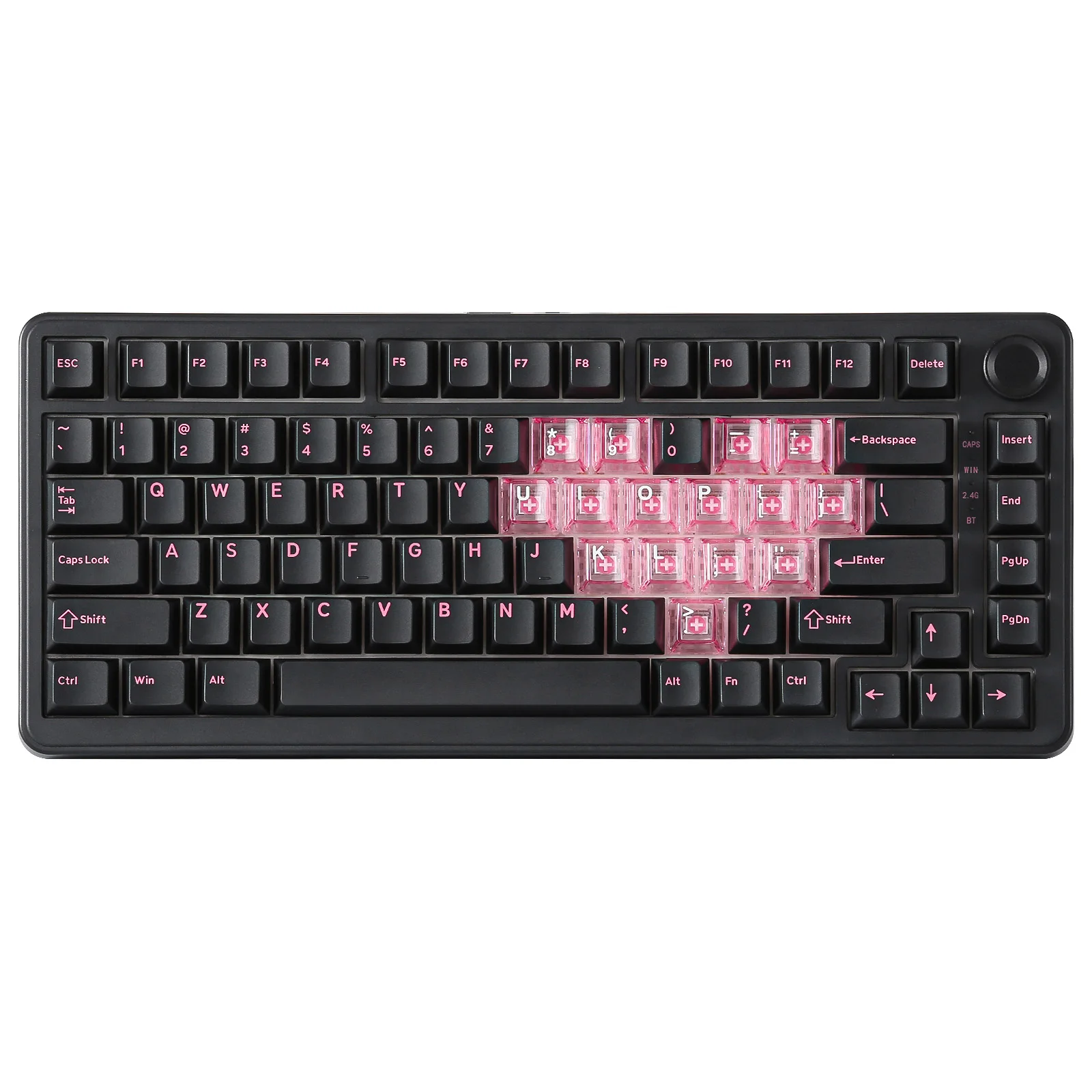 Teclado Mecânico Gamer YUNZII B75 PRO, Bluetooth/Com Fio/Sem Fio, 75 Teclas RGB com Knob, Gasket Hot-Swap, Teclado Personalizado Creamy Teclado Mecânico Gamer YUNZII B75 PRO, Bluetooth/Com Fio/Sem Fio, 75 Teclas RGB com Knob, Gasket Hot-Swap, Teclado Personalizado Creamy